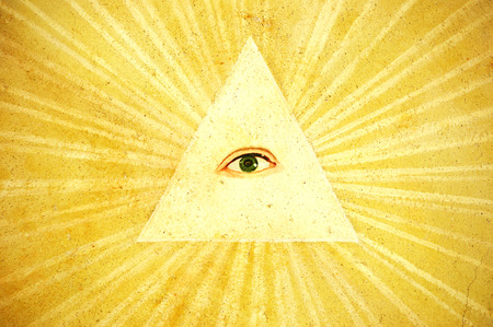Ancient painting of God's eye, north Italy