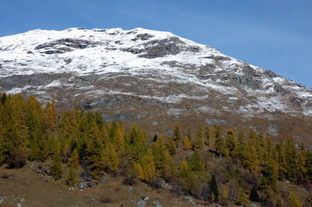 Mountain landscape in fall season; west alps Italy