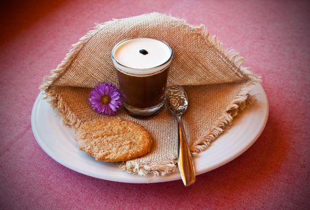 La mousse au chocolat: a famous french creamy dessertの写真素材