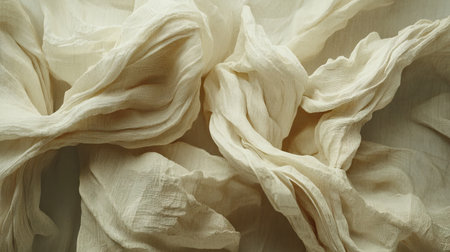 Visualize a close-up, photorealistic depiction of crumpled, textured butcher paper, focused on the intricate wrinkles in the folds --chaos 30 --ar 16:9 --v 6.1 Job ID: ee271d6e-e6da-4c3f-b692-1a75a0b2377aの素材