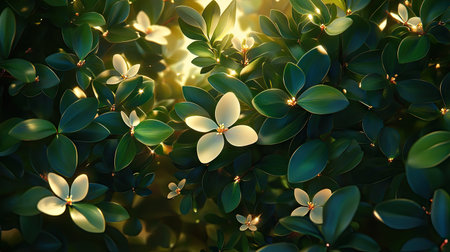 Render a close-up of a vibrant green fern, showcasing its intricate details and connection to the surrounding ecosystem --chaos 30 --ar 16:9 --v 6.1 Job ID: 981e744b-8ec4-4e5f-ad5e-b94522dc70daの素材