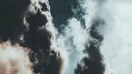 abstract visualization of stress represented by dark swirling clouds dissipating into clear skies --chaos 30 --ar 16:9 --v 6.1 Job ID: 322283db-4340-44fd-96c3-4c287c4264c2の素材