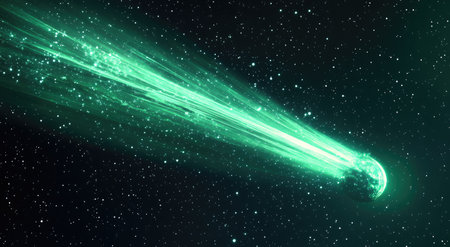 A green nebula in the dark space with a starry vector background. --ar 78:43 --v 6.1 Job ID: bb695961-7f7a-4829-9069-42ab5b63a0cfの素材