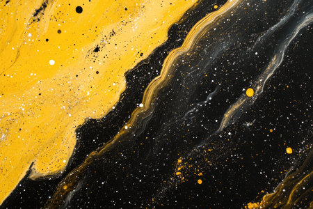 A yellow and black background with stars, galaxies, nebulae, and an abstract swirl of light. The color scheme creates a cosmic atmosphere that is both vibrant and mysterious. It evokes the vastness of space and time. There is ample white space around it. --ar 3:2 --v 6.1 Job ID: 9dac5923-5efe-4daf-ab50-fa045dd981c0の素材