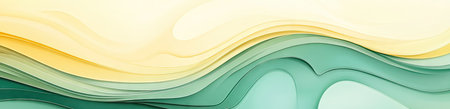 Vector banner background with green and yellow colors, curved lines, light blue background, light gradient, flat design style, simple, light colors, soft tones, clean lines, professional quality, high resolution, high detail, high definition, high contrast, high dynamic range, high sharpness, high-quality rendering. --ar 78:19 --v 6.1 Job ID: 9b4d00fb-48ea-4424-b165-6e9cae7b81d1の素材