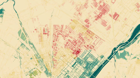Build a data visualization that tells a story about your favorite city, using a series of animated maps and color palettes --chaos 30 --ar 16:9 --v 6.1 Job ID: 5ba9d34a-6f79-44e4-a2af-60dfffcd62d5の素材