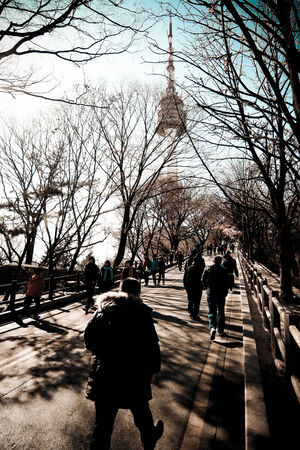 Walking to the Towerのeditorial素材