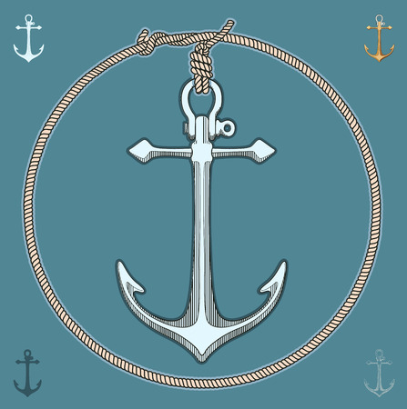 Nautical Anchor vector illustrationのイラスト素材
