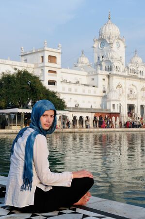 Golden temple (Sri Harimandir Sahib) in Amritsar. It is a central religions place of the Sikhsのeditorial素材