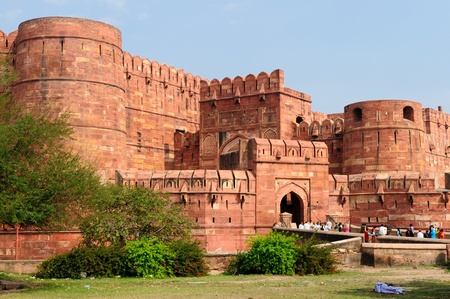 Red Fort in Agra, Amar Singh Gate,  India, Uttar Pradeshのeditorial素材