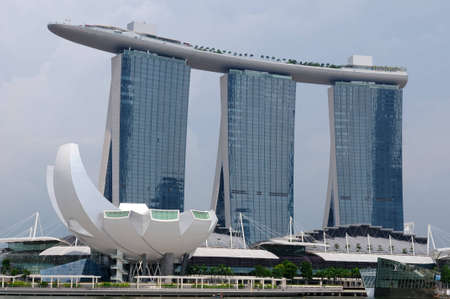 The Marina Bay Sands Hotel new image the Singaporeのeditorial素材