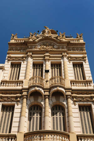19th - century European building of downtown Asuncion, Paraguay, South Americaのeditorial素材