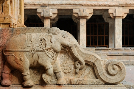 India, Brihadeeswarar Hindu Temple in Thanjavurのeditorial素材