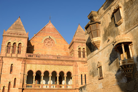 Eighteenth-century palace  Aina Mahal partly destroyed during an earthquake in the Bhuj town in Gujarat. Indiaのeditorial素材