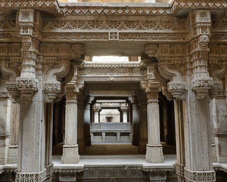 Adalaj Stepwell is a Hindu water building in the village of Adalaj, Ahmedabad, close to town in the Indian state of Gujarat.のeditorial素材