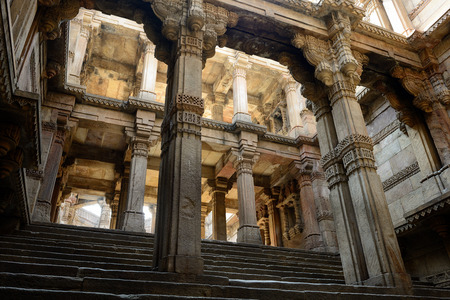 Adalaj Stepwell is a Hindu water building in the village of Adalaj, Ahmedabad, close to town in the Indian state of Gujarat.のeditorial素材