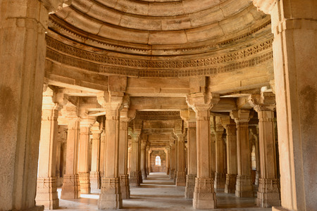 Champaner - Pavagadh Archaeological Park is a historical city in the state of Gujarat. Kevda Masjid mosque. UNESCO.Inside the Sahar ki Masjidのeditorial素材