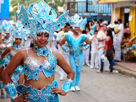 SAN JUAN, NICARAGUA - NOVEMBER 24: Portrait of the participant in the parade in the city San Juan of...