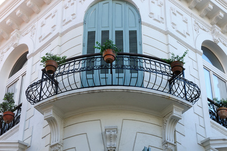 Panama, Casco Veijo is historical colonial center of Panama City. Cityscape - old town - detail of the colonial buildingのeditorial素材