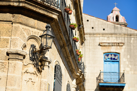 Cuba - detail of colonial architecture in Havanaのeditorial素材