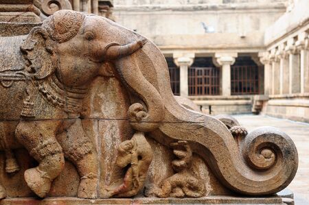 India, Brihadeeswarar Temple is a Hindu temple dedicated to Shiva located in Thanjavur in the Indian state of Tamil Nadu (UNESCO)のeditorial素材