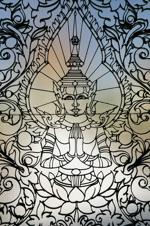 The Royal Palace in Phnom Penh, Cambodia, is a complex of buildings which serves as the royal residence of the king of Cambodia. Ornamental gate detailのeditorial素材