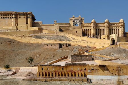 Beautifoul Amber Fort near Jaipur city in India. Rajasthanのeditorial素材