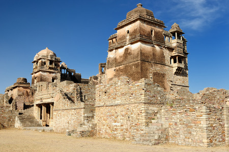 Beautifoul Fort Chittor is the largest fort in India and Asia in Chittorgarh, India. Ruins of Rana Kumbha Palaceのeditorial素材