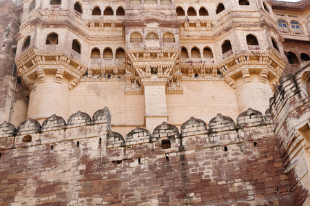 Majestic citadel of Mehrangarh on the hill near Jodphur city. Rajasthan, Indiaのeditorial素材