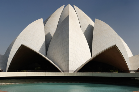 Bahai Lotus Temple - New Delhi, India, house of worshipのeditorial素材