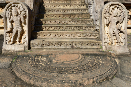 Sri Lanka, Polonnaruwa ruin was the second capital of Sri Lanka after the destruction of Polonnaruwa. The photograph is presenting  Vatadage (Round House)のeditorial素材