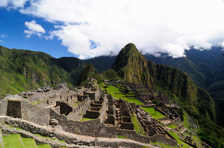 Machu Picchu, sacred city a UNESCO World Heritage Site, Peru, South America,のeditorial素材
