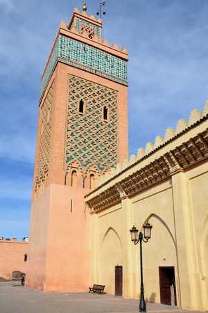 The Kasbah Mosque or Moulay El Yazid Mosque, Marrakesh, Morocco.のeditorial素材