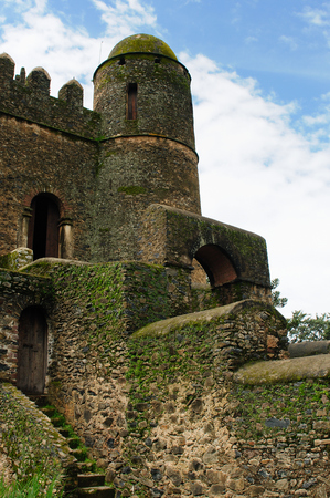 Castle built by the Emperor Fasilides  in the Gonder town in Ethiopia, Royal Enclosureのeditorial素材