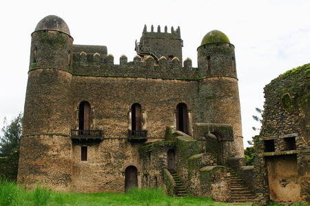 Castle built by the Emperor Fasilides  in the Gonder town in Ethiopia, Royal Enclosureのeditorial素材