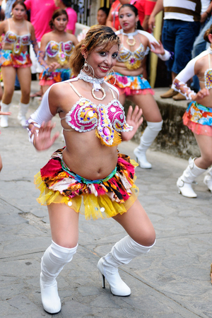 San Juan, Nicaragua, Central America - 24 November 2012: Portrait of the participant in the parade in the city San Juan of Nicaraguaのeditorial素材