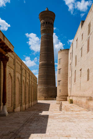 Bukhara, Uzbekistan, Ancient monuments of Bukhara of architectural pearl on the Silk Route. Ancient Kalyan Minaretのeditorial素材