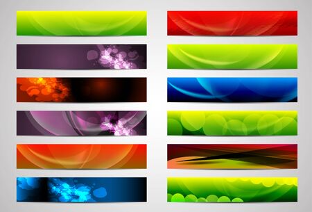 collection of abstract vector bannersのイラスト素材