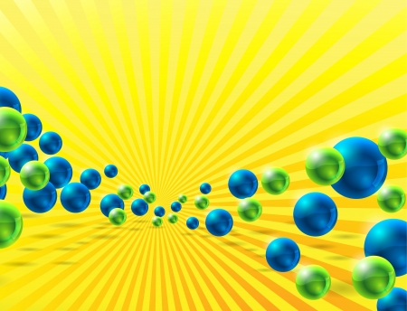 abstract background with spheresのイラスト素材