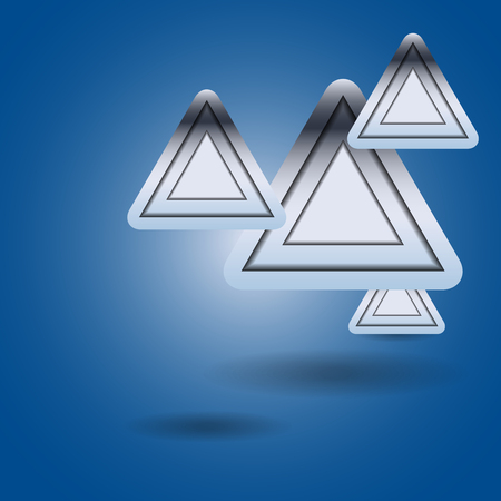 set of abstract vector triangles signのイラスト素材