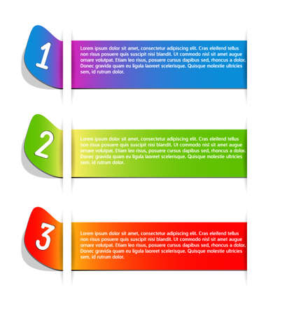 set of colorful option banners, tagsのイラスト素材