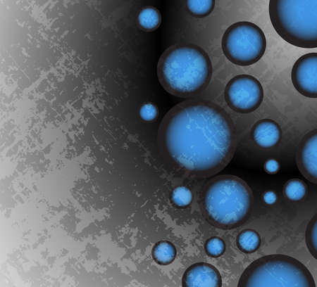 abstract metal background with blue circlesのイラスト素材