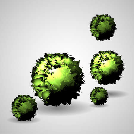 abstract background with green spheresのイラスト素材
