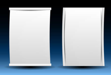 blank abstract vector banners with labels and shadowsのイラスト素材