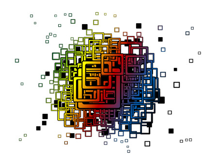 abstract background colorful squaresのイラスト素材