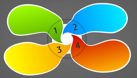 colorful infographic templateのイラスト素材