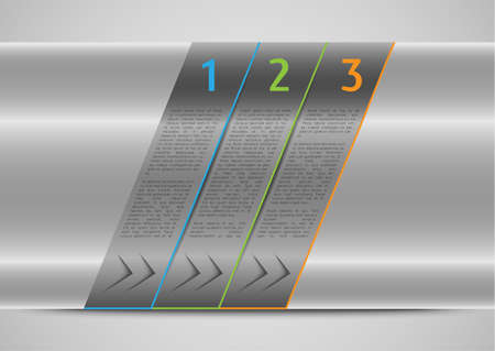 silver banners on metal backgroundのイラスト素材