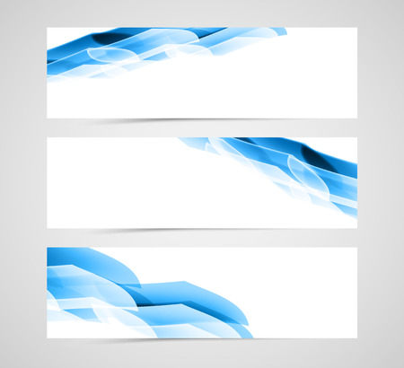 abstract white horizontal banners with blur effect, design elementのイラスト素材