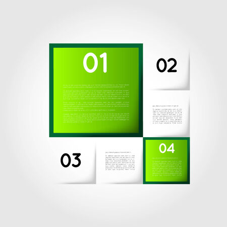 infographic template squares, options, infographic design elementのイラスト素材