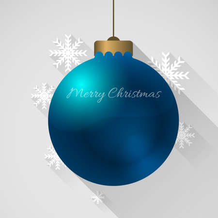 abstract christmas background with snowflakes and christmas ballのイラスト素材